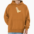 Yellow Cowboy Boot pastel pink background - Adult & Kids T-Shirts, Sweatshirts & Hoodies apparel design preview 1