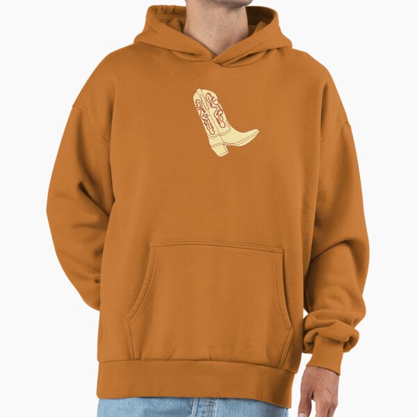 Yellow Cowboy Boot pastel pink background - Adult & Kids T-Shirts, Sweatshirts & Hoodies apparel design preview 1
