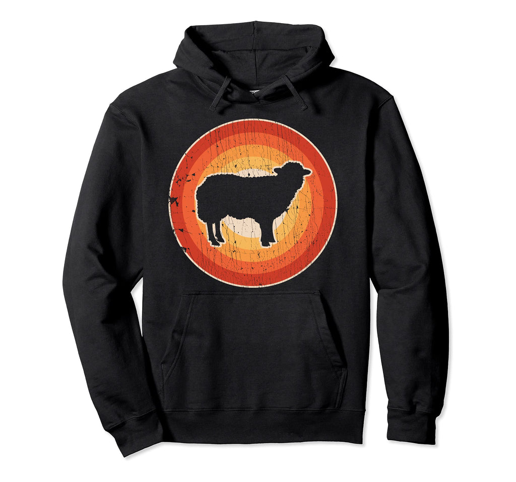 Lamb 60S 70S Sunset Farm Animal Farmer Hoodie - Unique Graphic Unisex - T-Shirt, Sweatshirt, Hoodie