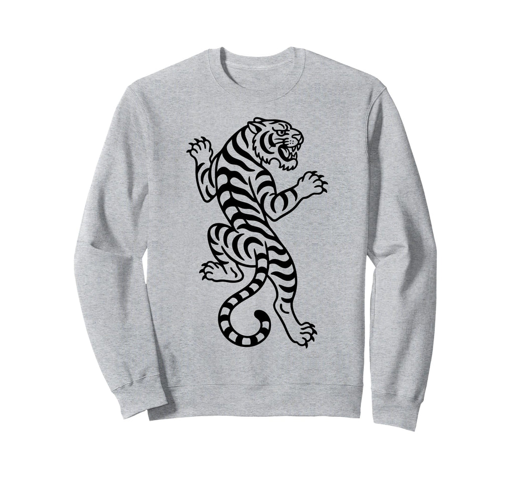 Tiger Ascending Tattoo Old School Sweatshirt - Casual Everyday Wear Unisex - T-Shirt, Sweatshirt, Hoodie