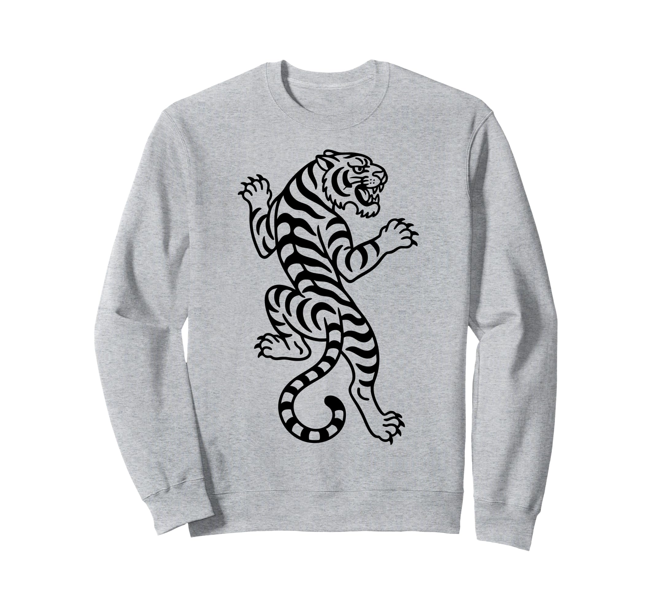 Tiger Ascending Tattoo Old School Sweatshirt - Casual Everyday Wear Unisex - T-Shirt, Sweatshirt, Hoodie