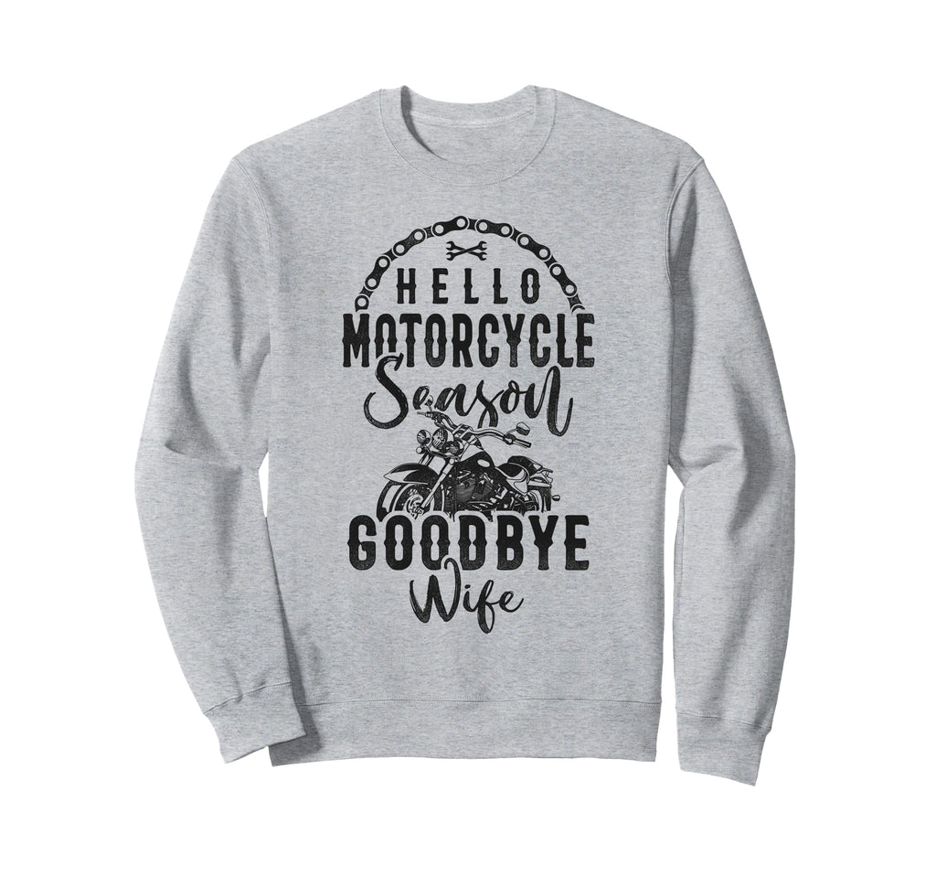 Motorcycle Biker Husband Wife Hello Sweatshirt - Graphic Print Men Women - T-Shirt, Sweatshirt, Hoodie