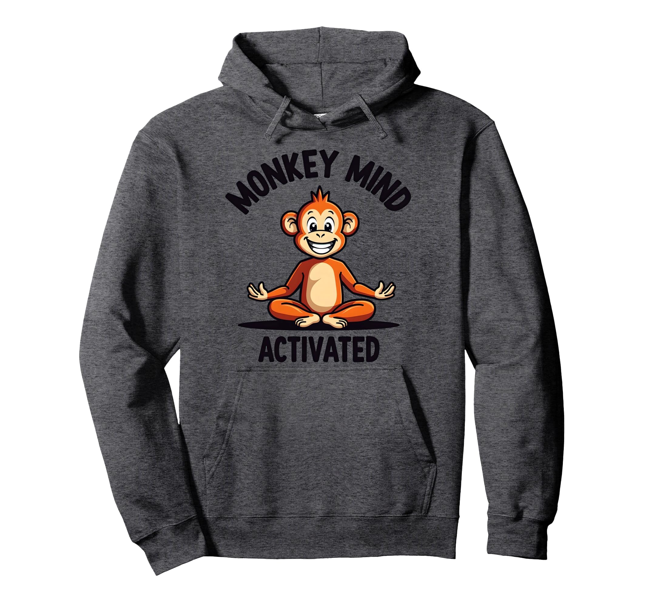 Monkey Mind Activated Funny Primate Hoodie - Novelty Apparel Unisex - T-Shirt, Sweatshirt, Hoodie
