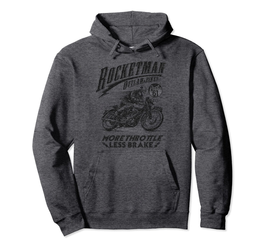 Rocketman Outlaw Biker Cafe Racer Hoodie - Casual Everyday Wear Men Women - T-Shirt, Sweatshirt, Hoodie