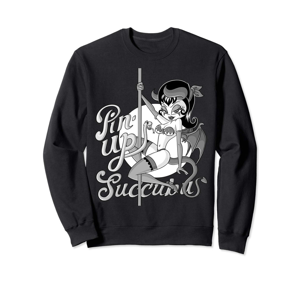 Funny Pin Up Succubus Female Demon Sweatshirt - Minimalist Print Unisex - T-Shirt, Sweatshirt, Hoodie