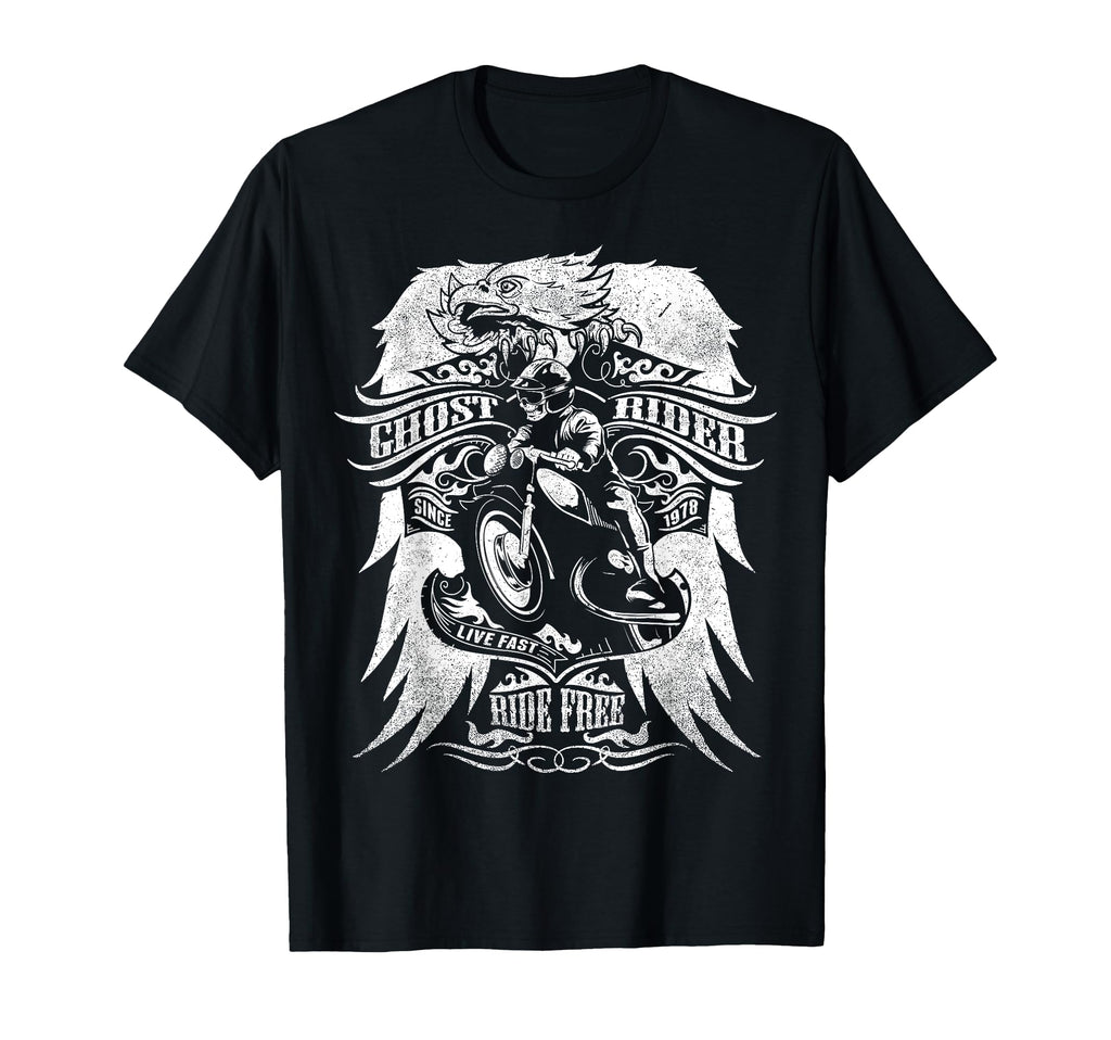Ghost Rider Ride Free Motorcycle T-Shirt - Streetwear Style Unisex - T-Shirt, Sweatshirt, Hoodie