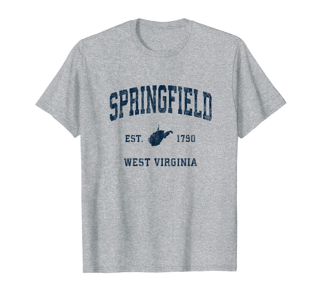 Springfield West Virginia Wv Athletic T-Shirt - Novelty Apparel Men Women - T-Shirt, Sweatshirt, Hoodie