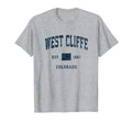 West Cliffe Colorado Co Athletic Navy T-Shirt - Unique Graphic Men Women - T-Shirt, Sweatshirt, Hoodie