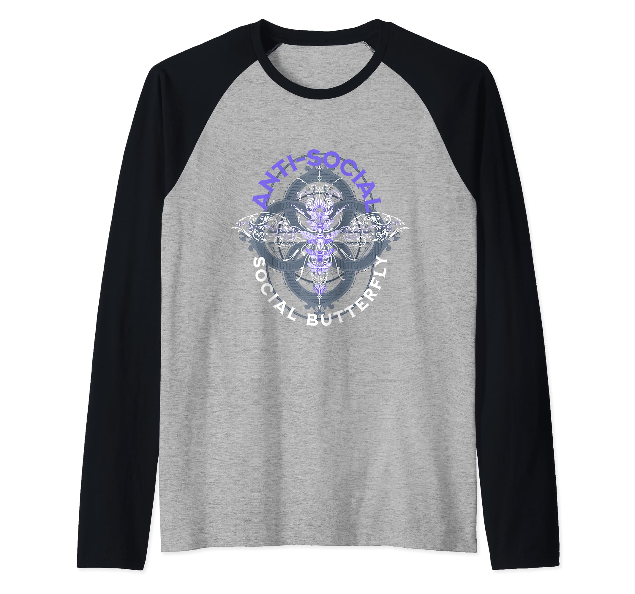 Anti Social Social Butterfly Moth Dark Hoodie - Novelty Apparel Unisex - T-Shirt, Sweatshirt, Hoodie