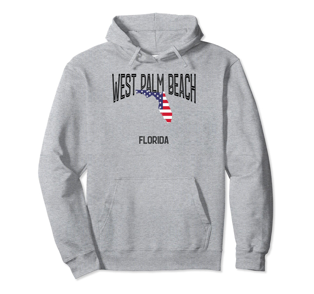 West Palm Beach Florida Fl Throwback Usa Hoodie - Novelty Apparel Unisex - T-Shirt, Sweatshirt, Hoodie