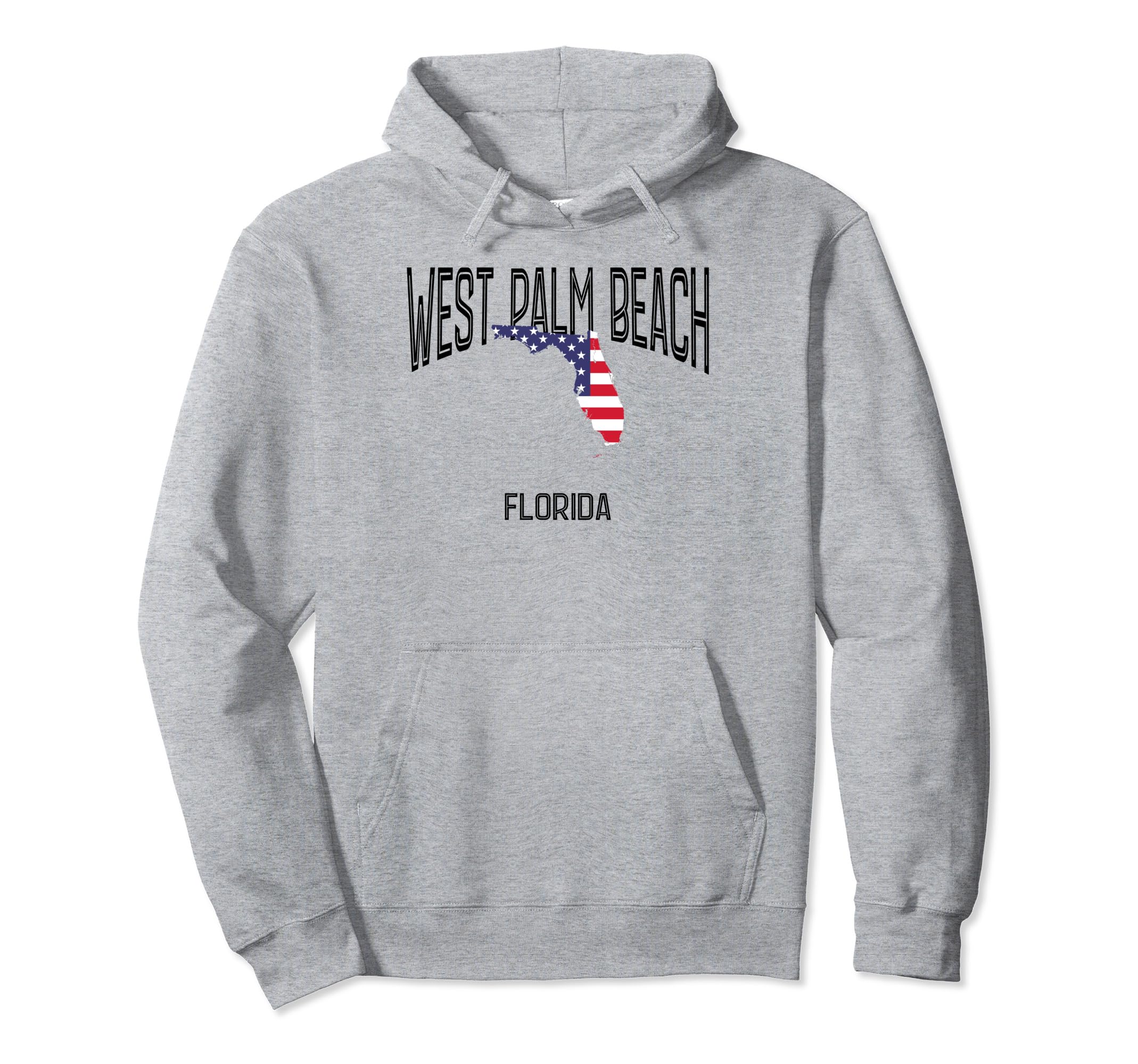 West Palm Beach Florida Fl Throwback Usa Hoodie - Novelty Apparel Unisex - T-Shirt, Sweatshirt, Hoodie