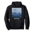 Believe Ufo Vaporwave Synthwave 80S Hoodie - Graphic Print Men Women - T-Shirt, Sweatshirt, Hoodie