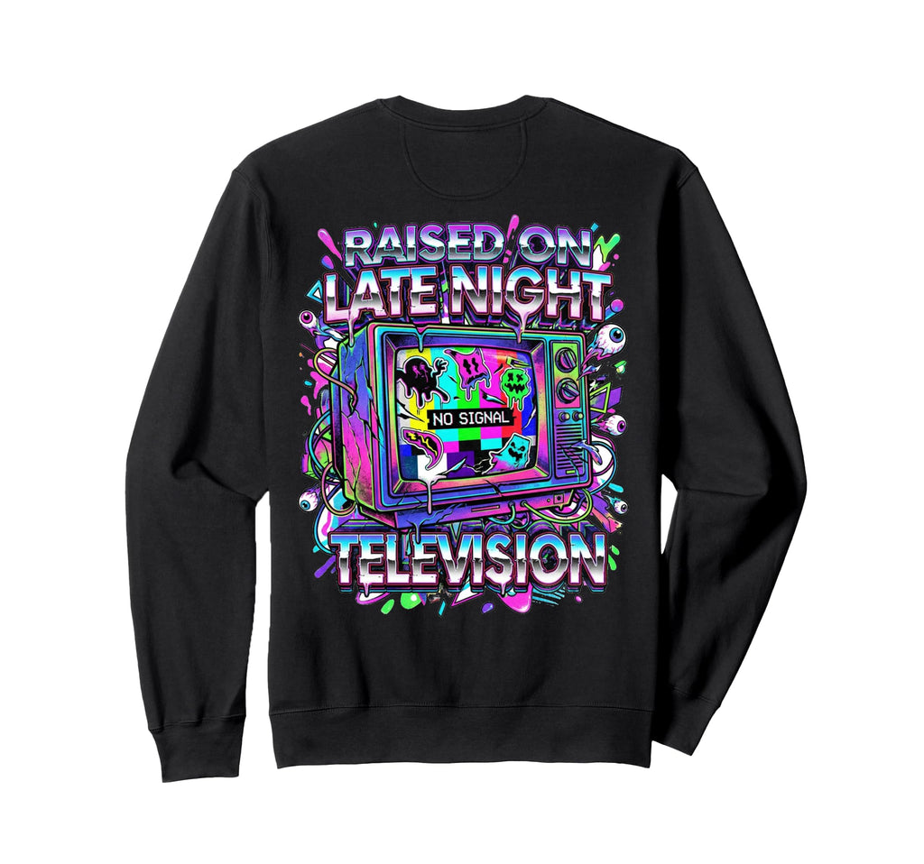 Late Night Television 80S Memorabilia Sweatshirt - Custom Art Print Unisex - T-Shirt, Sweatshirt, Hoodie