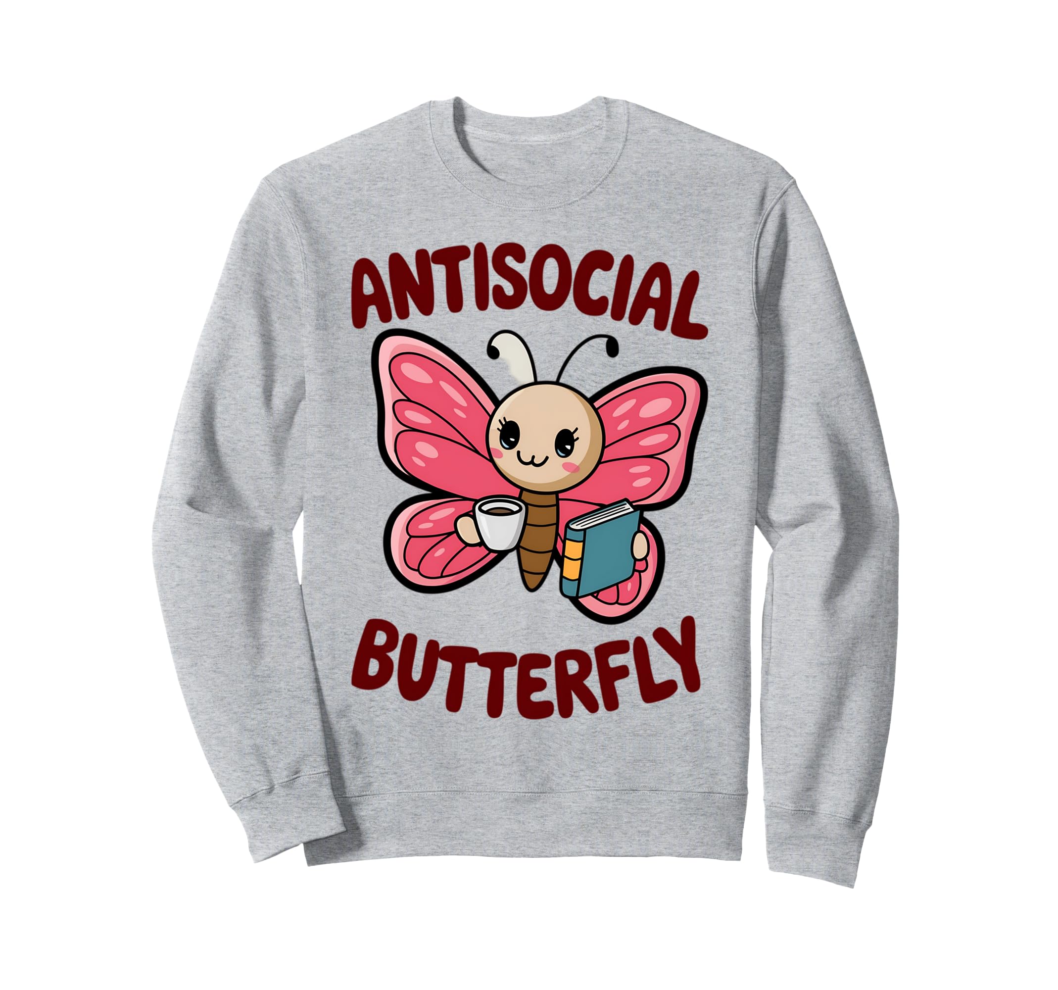 Groovy Anti Social Butterfly Sweatshirt - Streetwear Style Men Women - T-Shirt, Sweatshirt, Hoodie