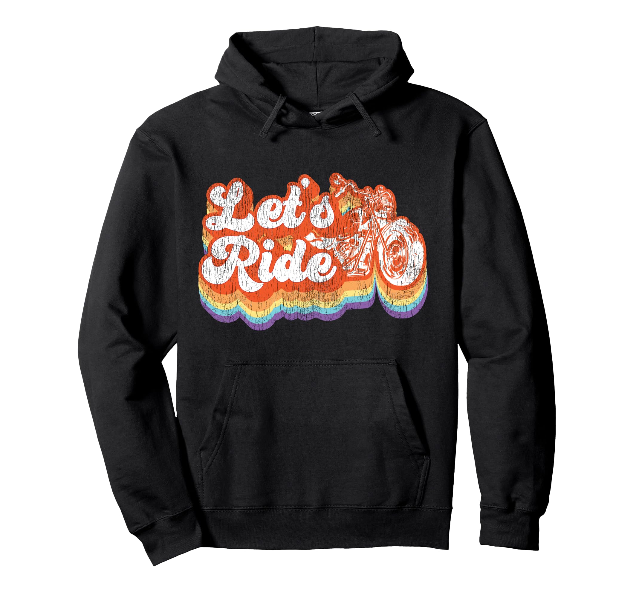 Motorcycle Biker Lets Ride Hoodie - Trendy Graphic Unisex - T-Shirt, Sweatshirt, Hoodie