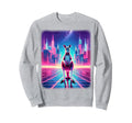 Synthwave Aesthetic Kangaroo Sweatshirt - Aesthetic Graphic for Adults - T-Shirt, Sweatshirt, Hoodie