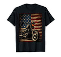 Motorcycle Usa Flag Biker T-Shirt - Unique Graphic Men Women - T-Shirt, Sweatshirt, Hoodie