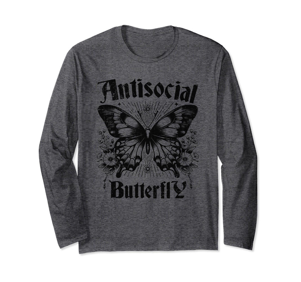Sarcastic Antisocial Butterfly Introvert T-Shirt - Unique Graphic Unisex - T-Shirt, Sweatshirt, Hoodie