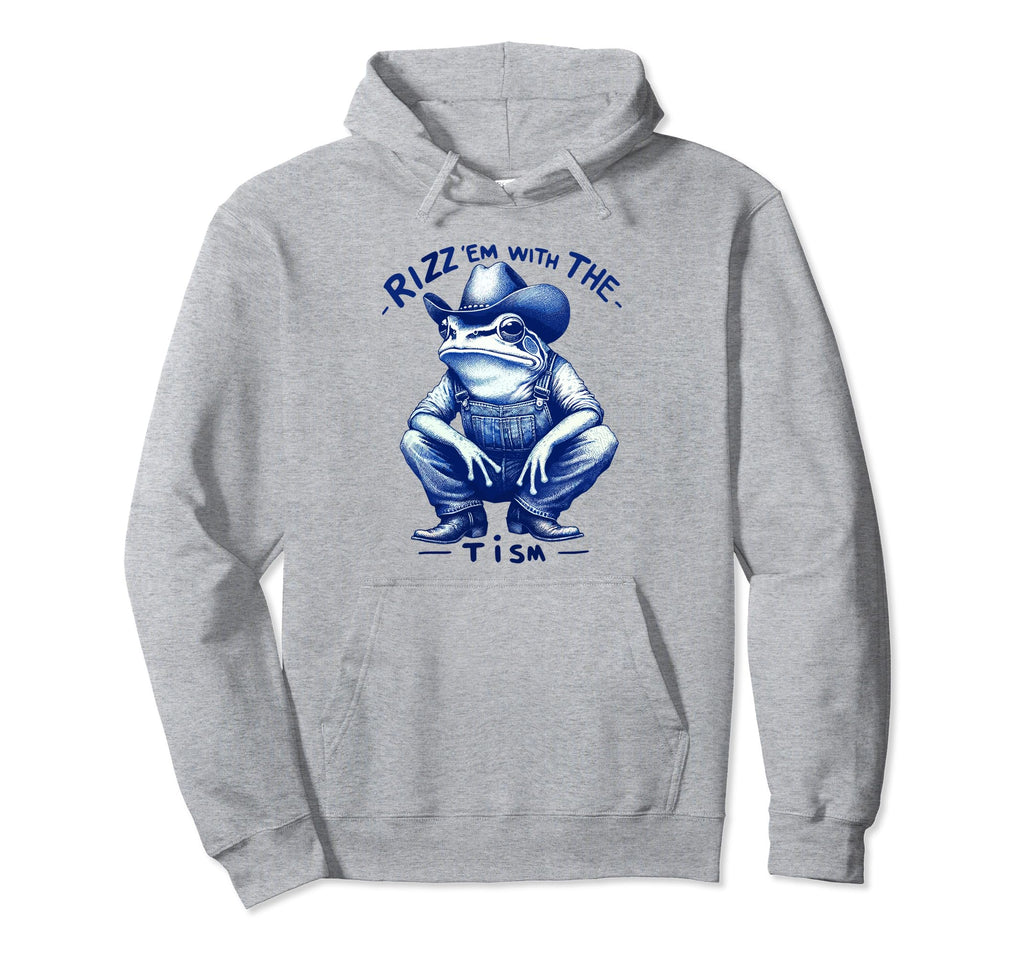 Rizz Em Tism Country Western Frog Hoodie - Aesthetic Graphic Unisex - T-Shirt, Sweatshirt, Hoodie