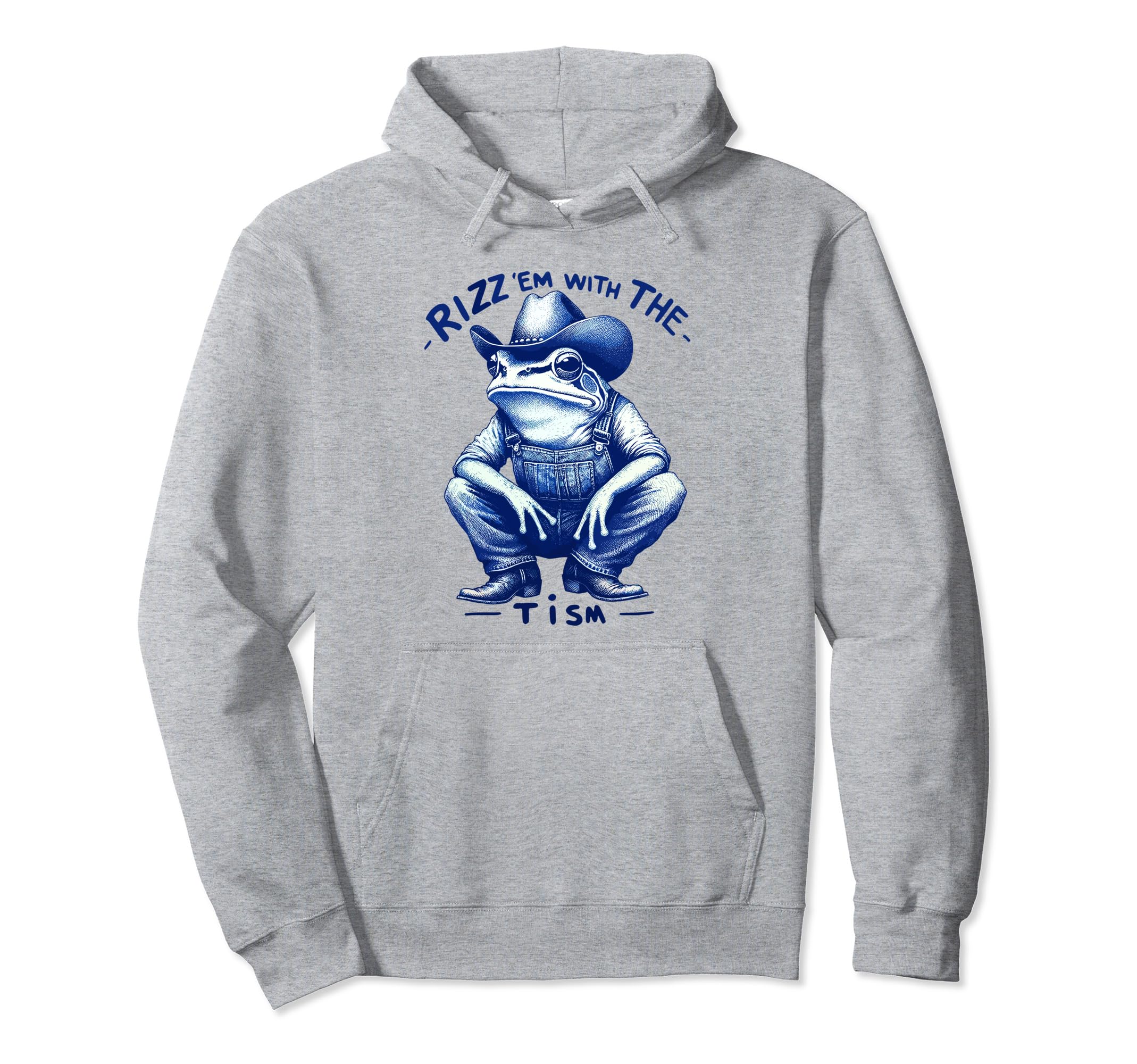 Rizz Em Tism Country Western Frog Hoodie - Aesthetic Graphic Unisex - T-Shirt, Sweatshirt, Hoodie
