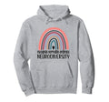 Neurodiversity Rainbow Autism Hoodie - Minimalist Print for Adults - T-Shirt, Sweatshirt, Hoodie