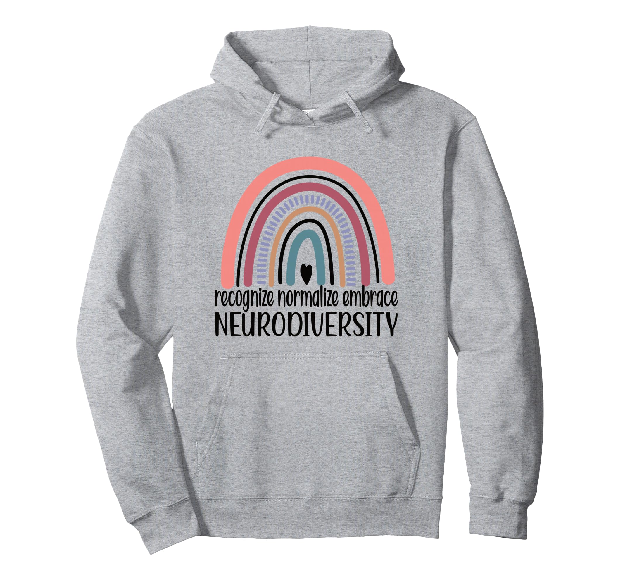 Neurodiversity Rainbow Autism Hoodie - Minimalist Print for Adults - T-Shirt, Sweatshirt, Hoodie