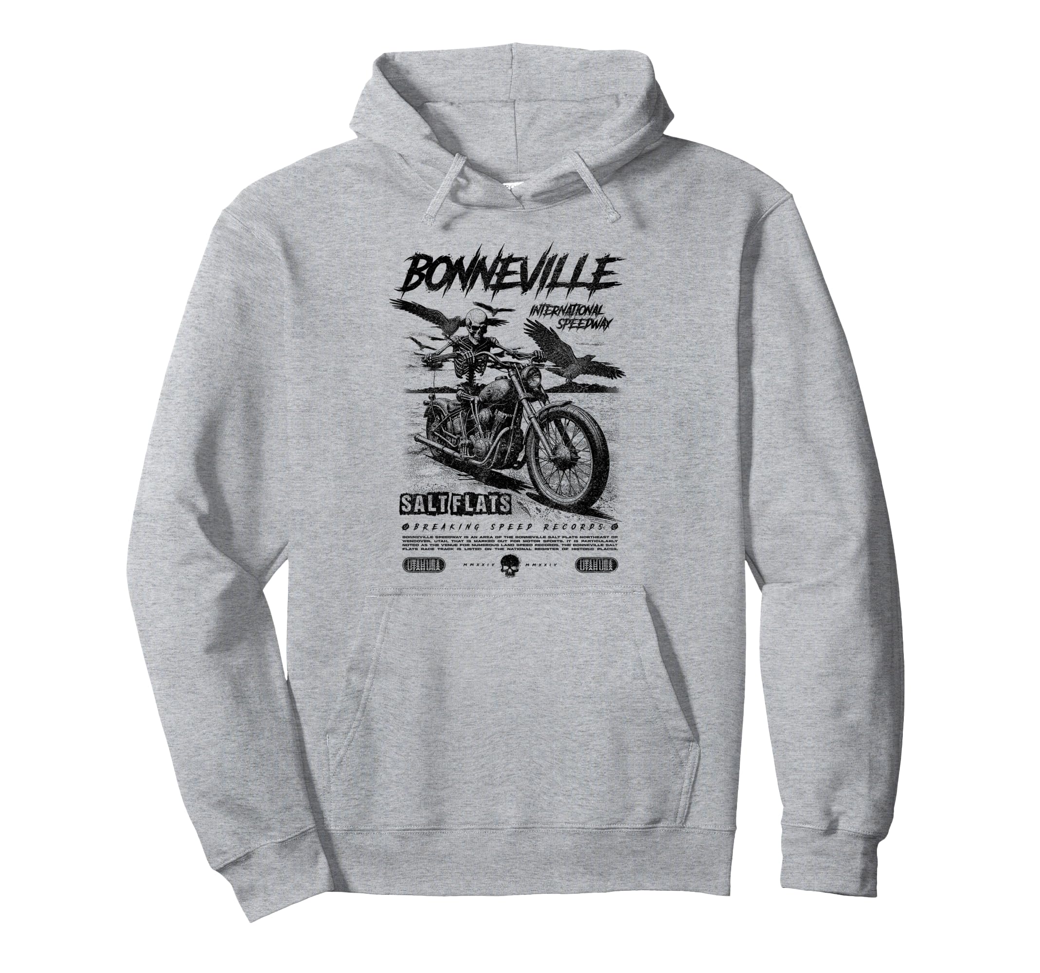 Bonneville Salt Flats Motorcycle Racing Hoodie - Trendy Graphic Men Women - T-Shirt, Sweatshirt, Hoodie