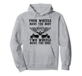 Biker Two Wheels Move Soul Motorcycle Hoodie - Streetwear Style for Adults - T-Shirt, Sweatshirt, Hoodie