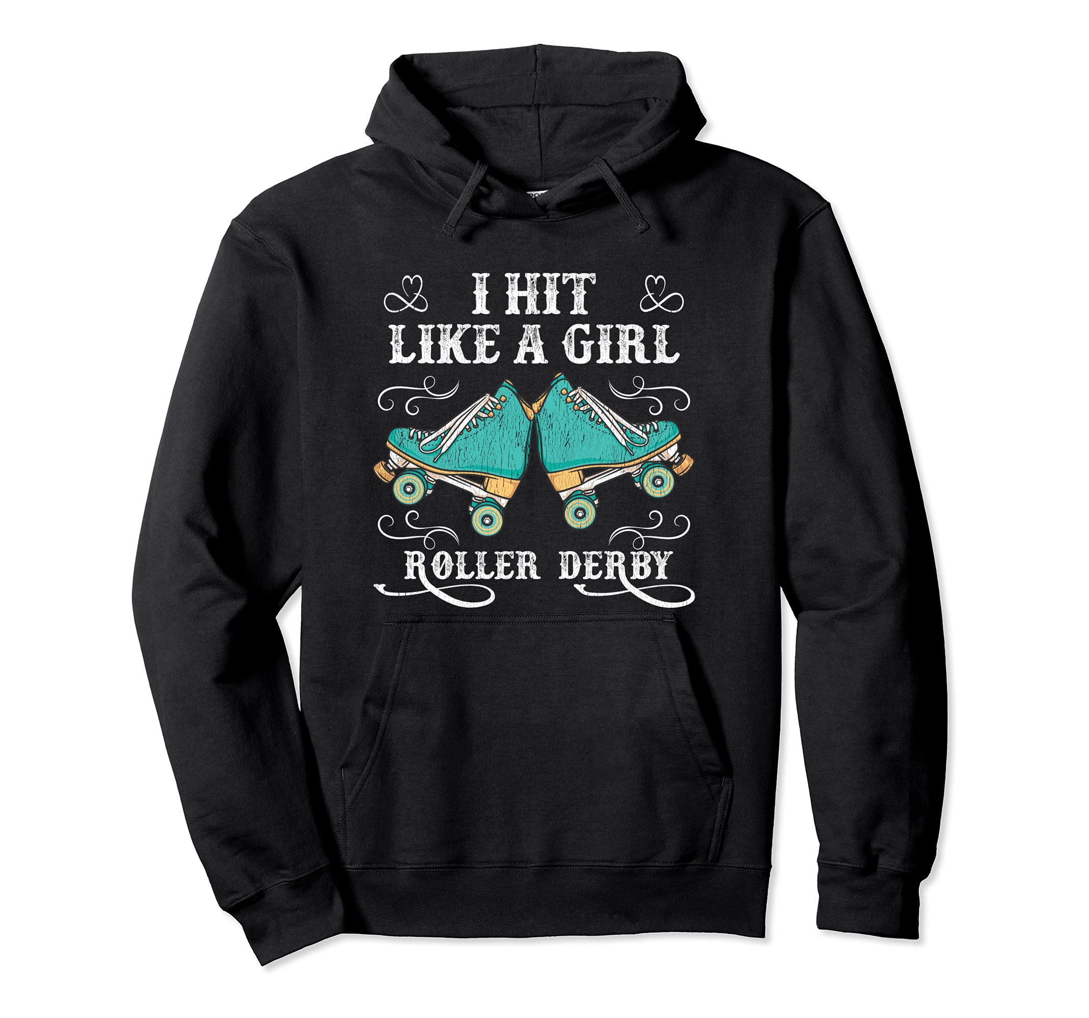 Roller Skates Roller Derby Skater Hoodie - Minimalist Print for Adults - T-Shirt, Sweatshirt, Hoodie