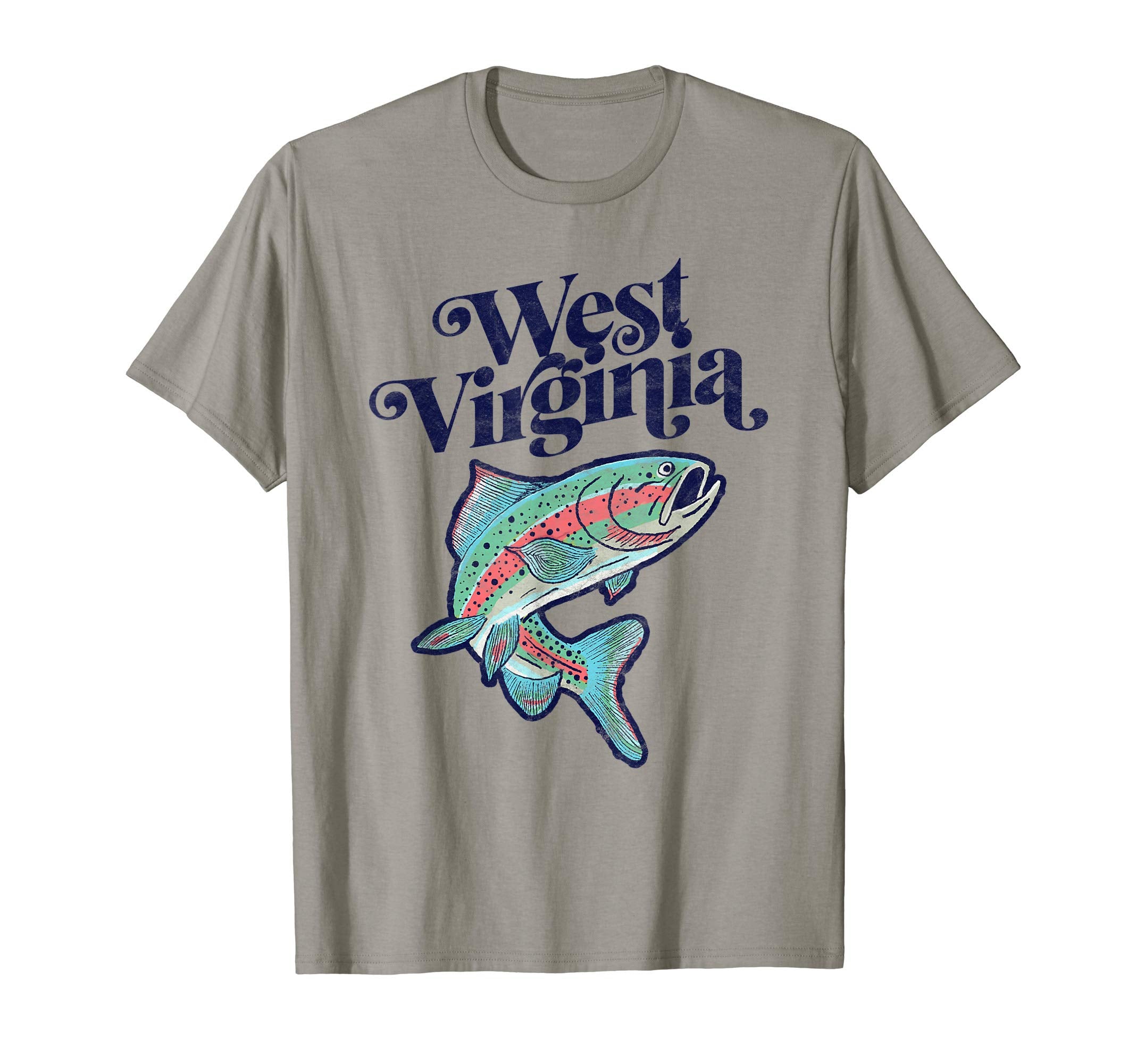 West Virginia Rainbow Trout Fishing T-Shirt - Trendy Graphic for Adults - T-Shirt, Sweatshirt, Hoodie