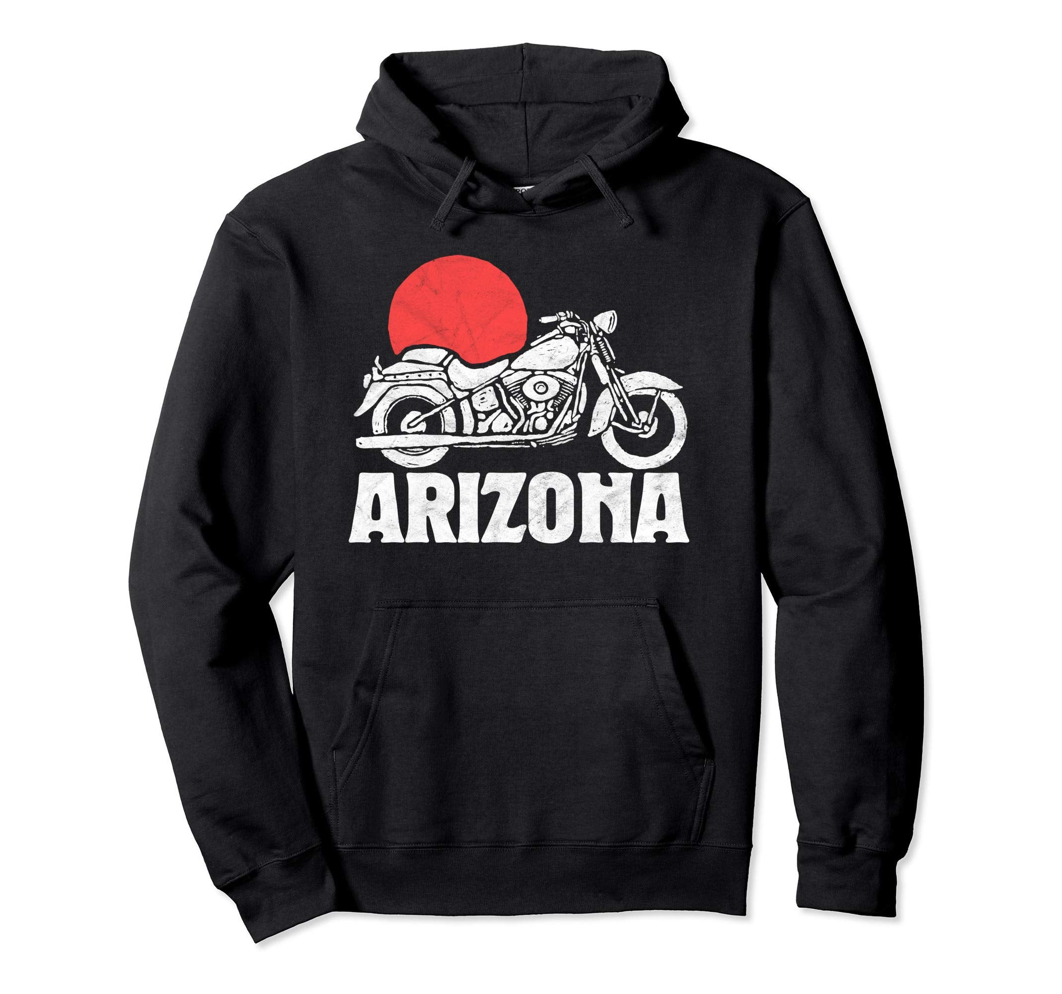 Arizona Motorcycle Sun Minimalist Hoodie - Casual Everyday Wear for Adults - T-Shirt, Sweatshirt, Hoodie