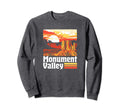 Monument Valley Sunset 80S Distressed Sweatshirt - Trendy Graphic Unisex - T-Shirt, Sweatshirt, Hoodie