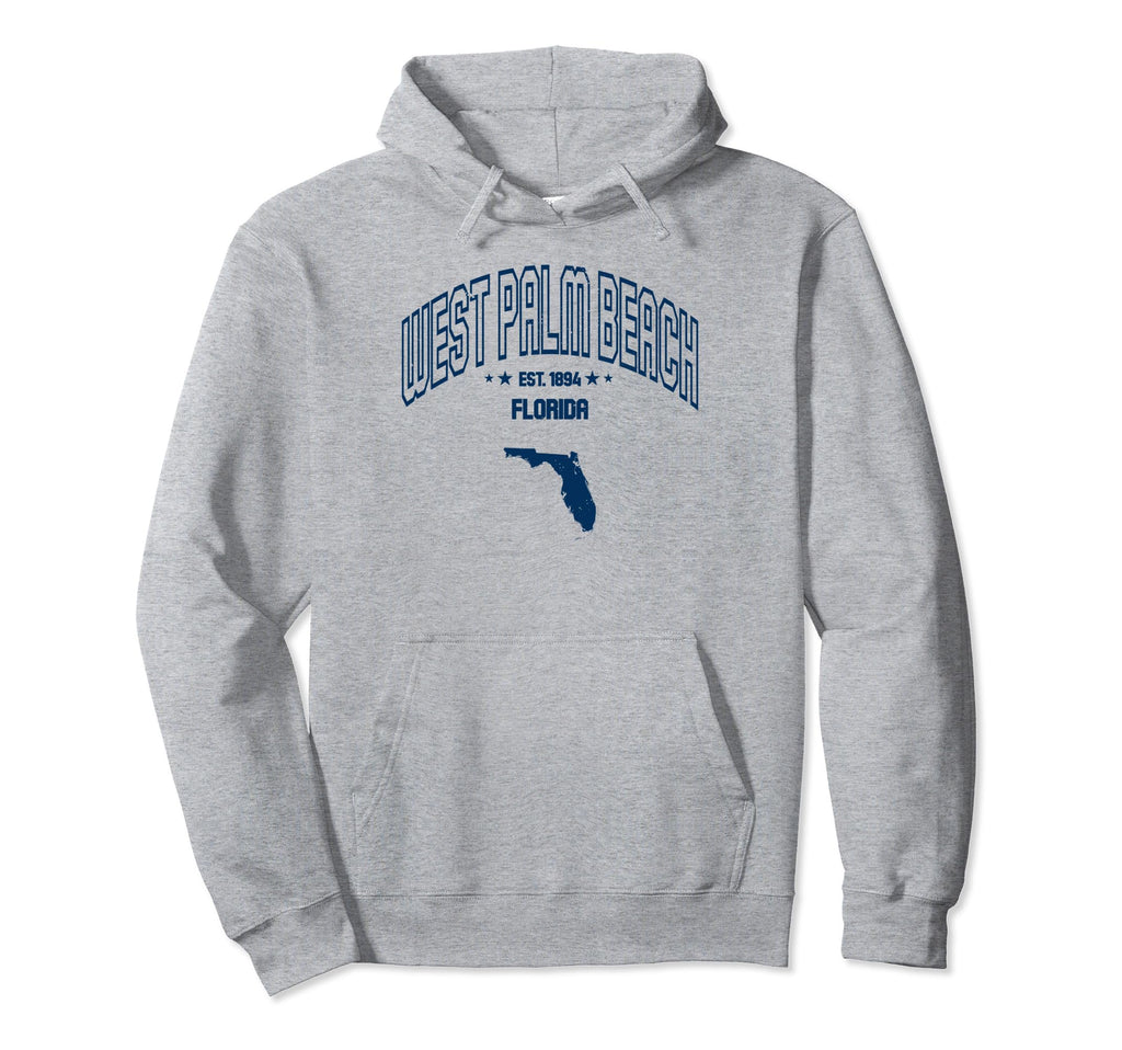 West Palm Beach Florida Fl Throwback Hoodie - Unique Graphic Unisex - T-Shirt, Sweatshirt, Hoodie
