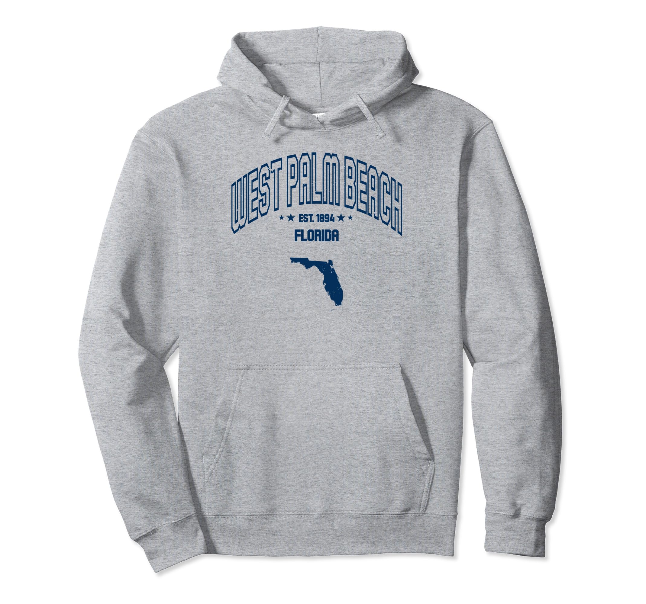 West Palm Beach Florida Fl Throwback Hoodie - Unique Graphic Unisex - T-Shirt, Sweatshirt, Hoodie