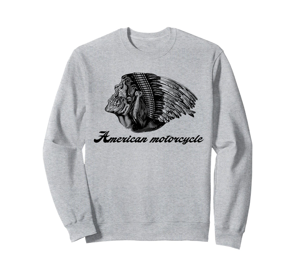 American Motorcycle Skull Native Sweatshirt - Streetwear Style Unisex - T-Shirt, Sweatshirt, Hoodie
