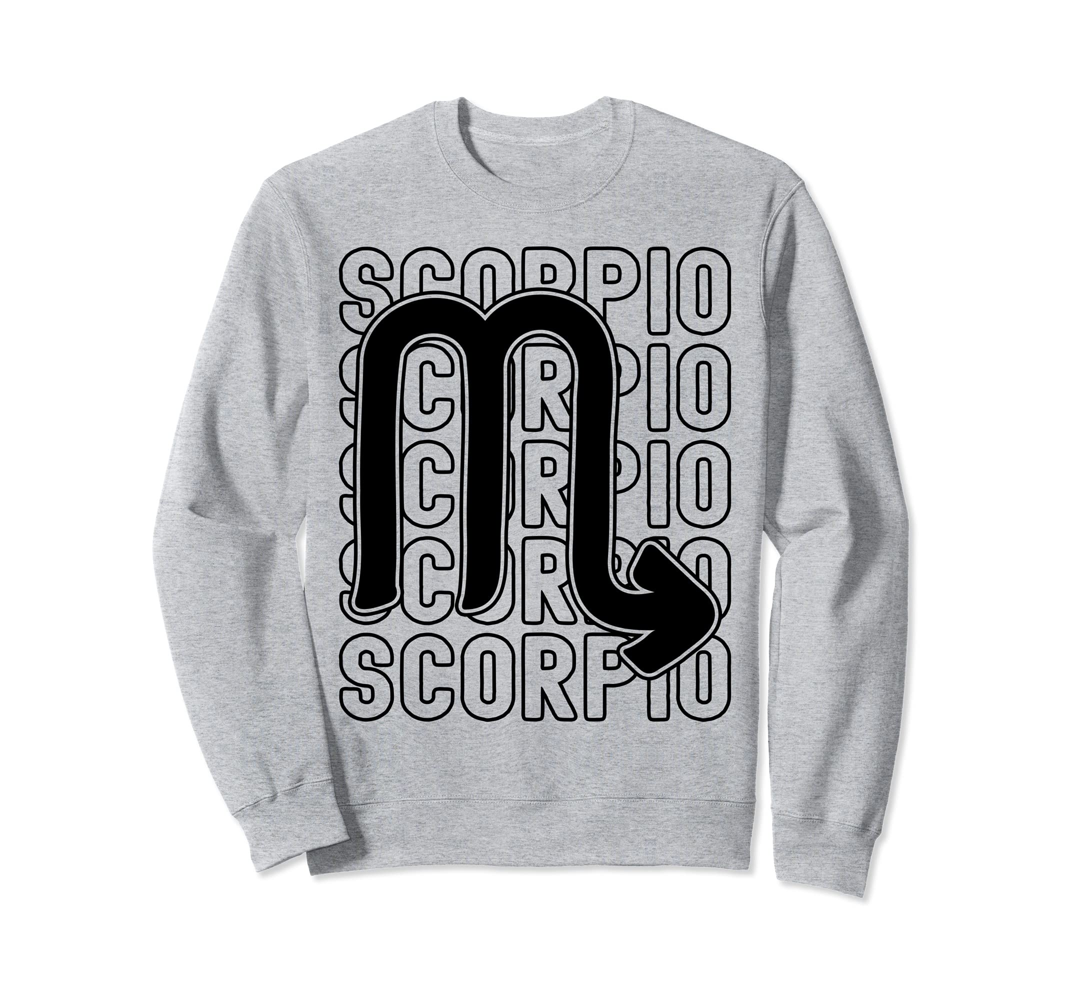 Scorpio Zodiac Sign Typography Sweatshirt - Trendy Graphic for Adults - T-Shirt, Sweatshirt, Hoodie