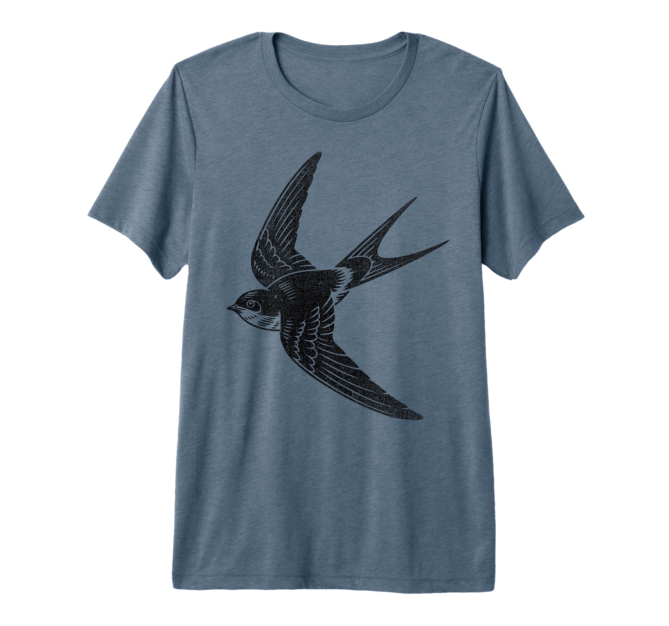 Swallow Bird Gothic Folk Art Tri T-Shirt - Aesthetic Graphic for Adults - T-Shirt, Sweatshirt, Hoodie