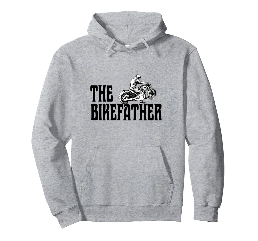 Biker Bikefather Biker Dad Funny Hoodie - Minimalist Print Men Women - T-Shirt, Sweatshirt, Hoodie