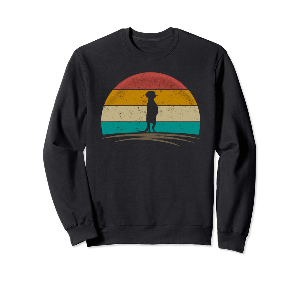 Meerkat 70S Distressed Meerkat Lover Sweatshirt - Graphic Print Men Women - T-Shirt, Sweatshirt, Hoodie