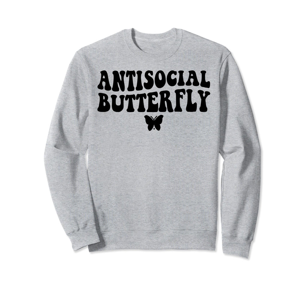 Funny Antisocial Butterfly T-Shirt - Aesthetic Graphic Men Women - T-Shirt, Sweatshirt, Hoodie