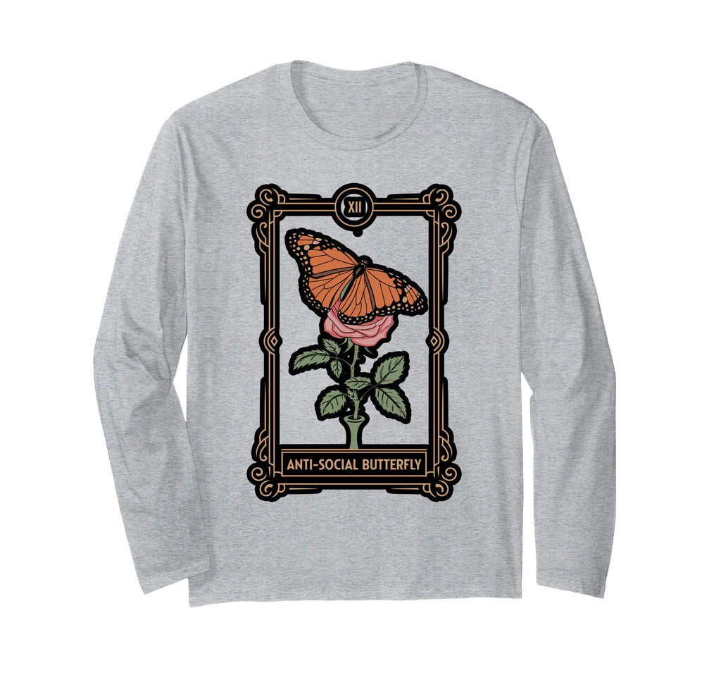 Anti Social Butterfly Tarot T-Shirt - Unique Graphic Men Women - T-Shirt, Sweatshirt, Hoodie