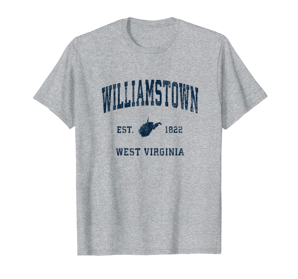 Williamstown West Virginia Wv Athletic Navy T-Shirt - Graphic Print Unisex - T-Shirt, Sweatshirt, Hoodie