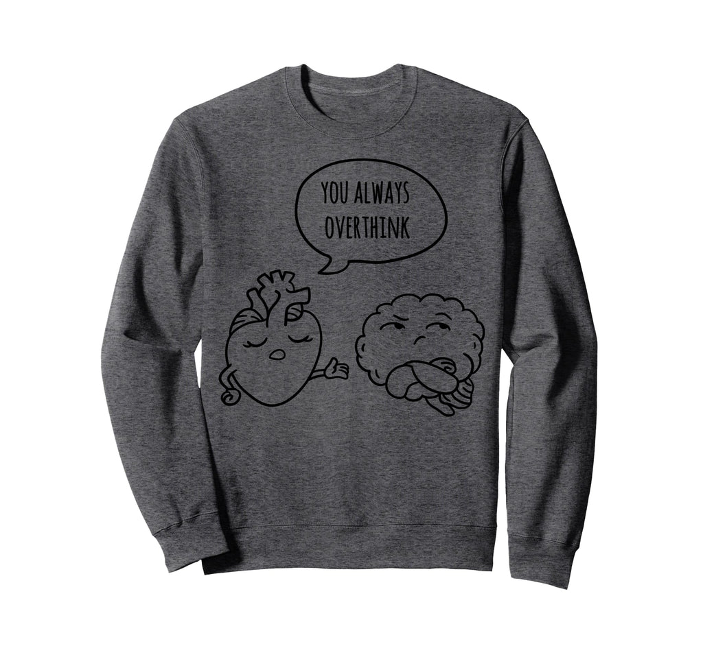 Overthinker Cartoon Sweatshirt - Unique Graphic for Adults - T-Shirt, Sweatshirt, Hoodie