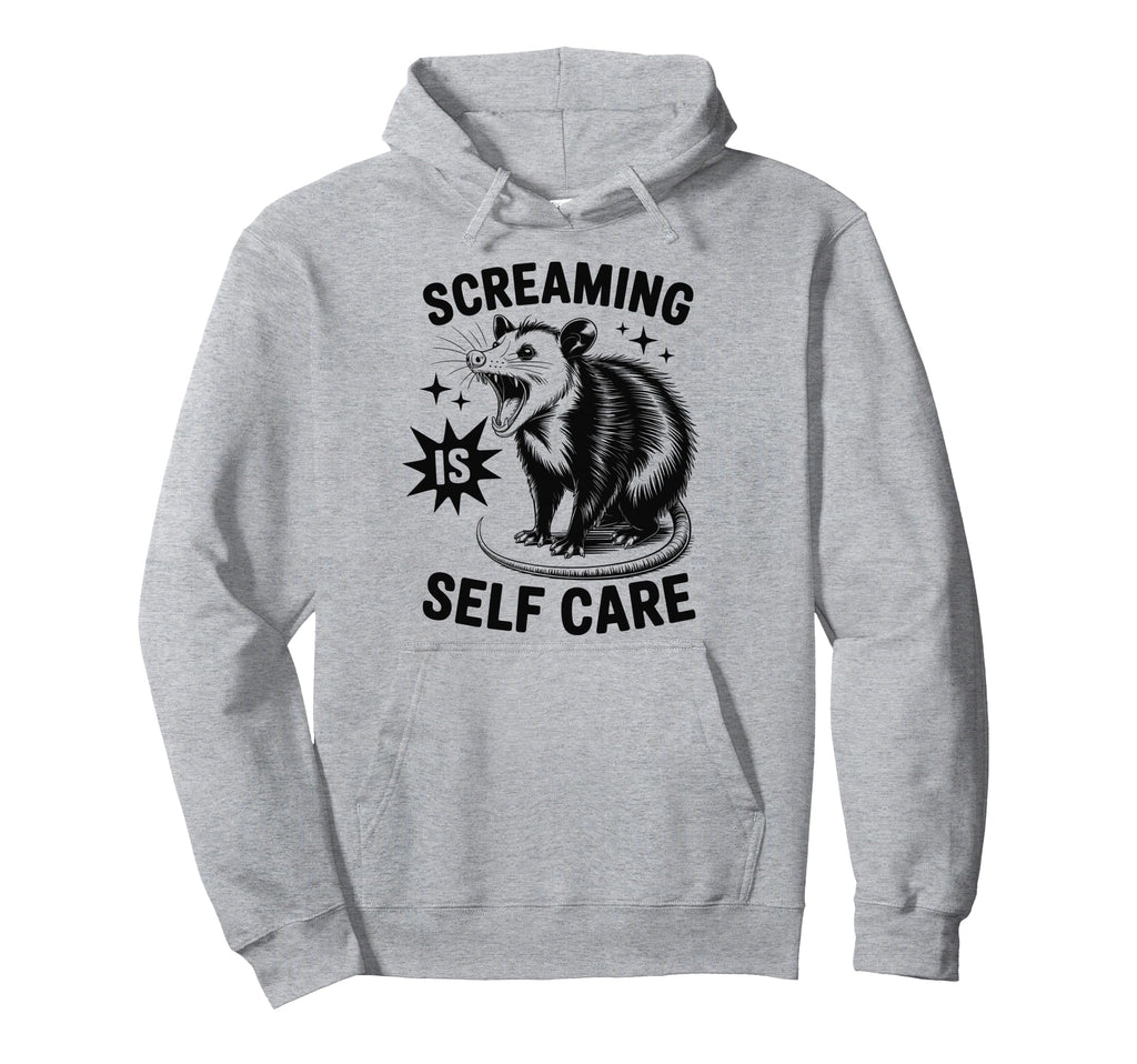 Funny Opossum Raccoon Screaming Is Hoodie - Aesthetic Graphic Men Women - T-Shirt, Sweatshirt, Hoodie
