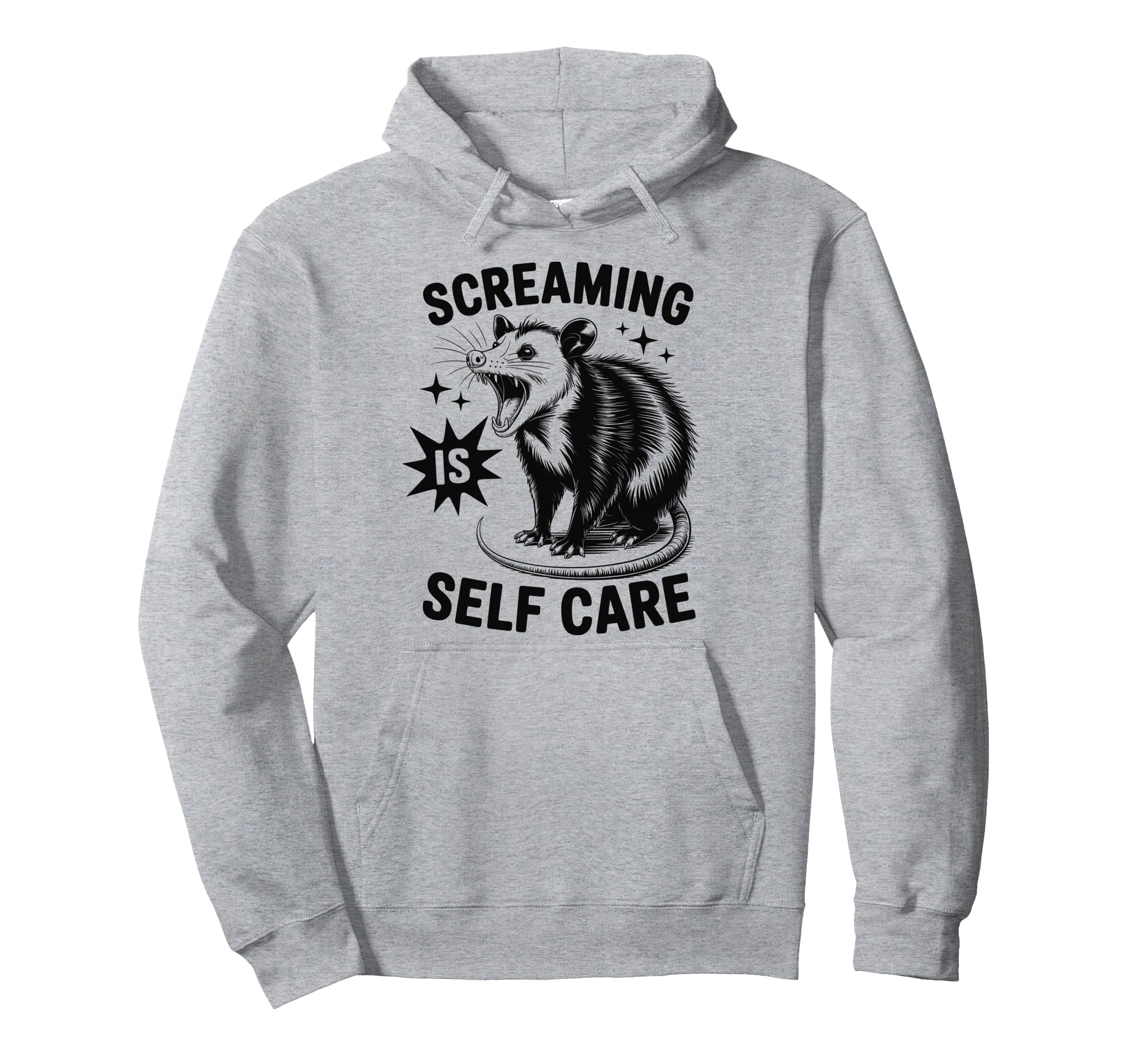 Funny Opossum Raccoon Screaming Is Hoodie - Aesthetic Graphic Men Women - T-Shirt, Sweatshirt, Hoodie
