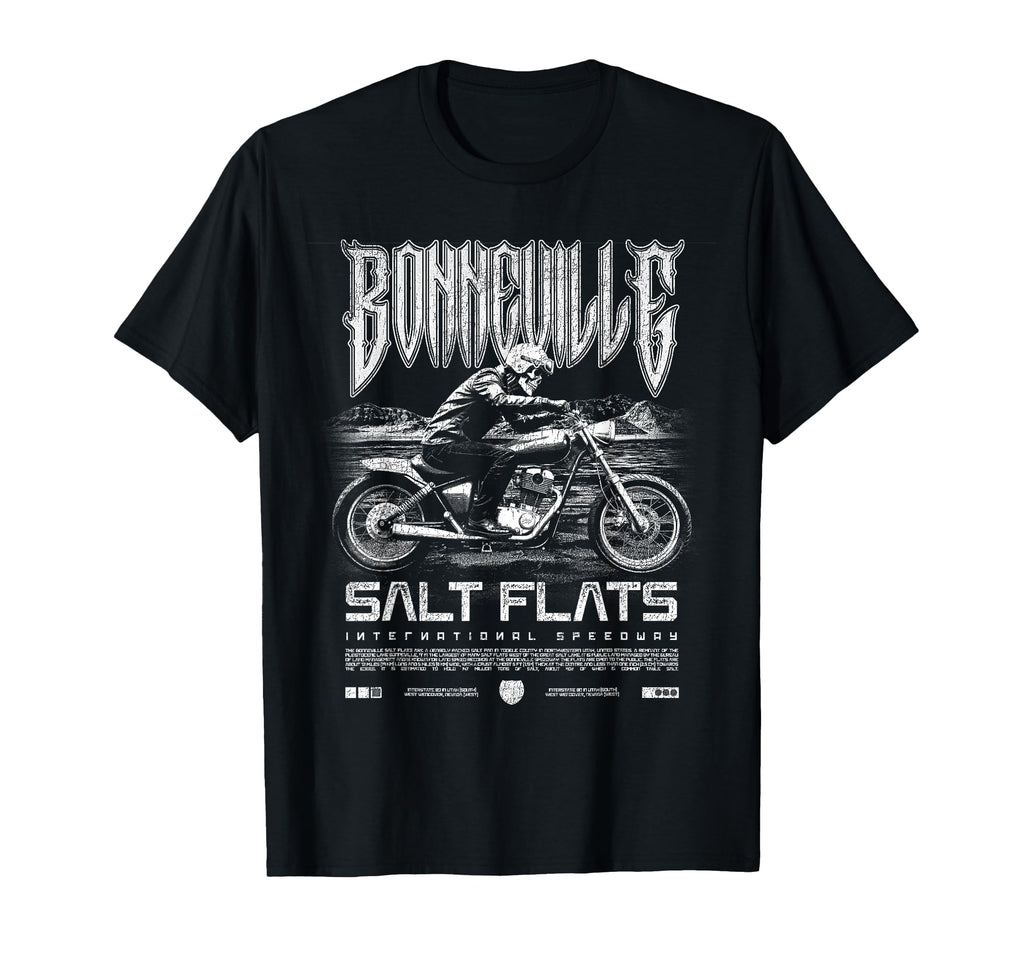 Bonneville Salt Flats Motorcycle Racing T-Shirt - Trendy Graphic Unisex - T-Shirt, Sweatshirt, Hoodie