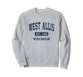 West Allis Wisconsin Wi Athletic Sweatshirt - Minimalist Print for Adults - T-Shirt, Sweatshirt, Hoodie