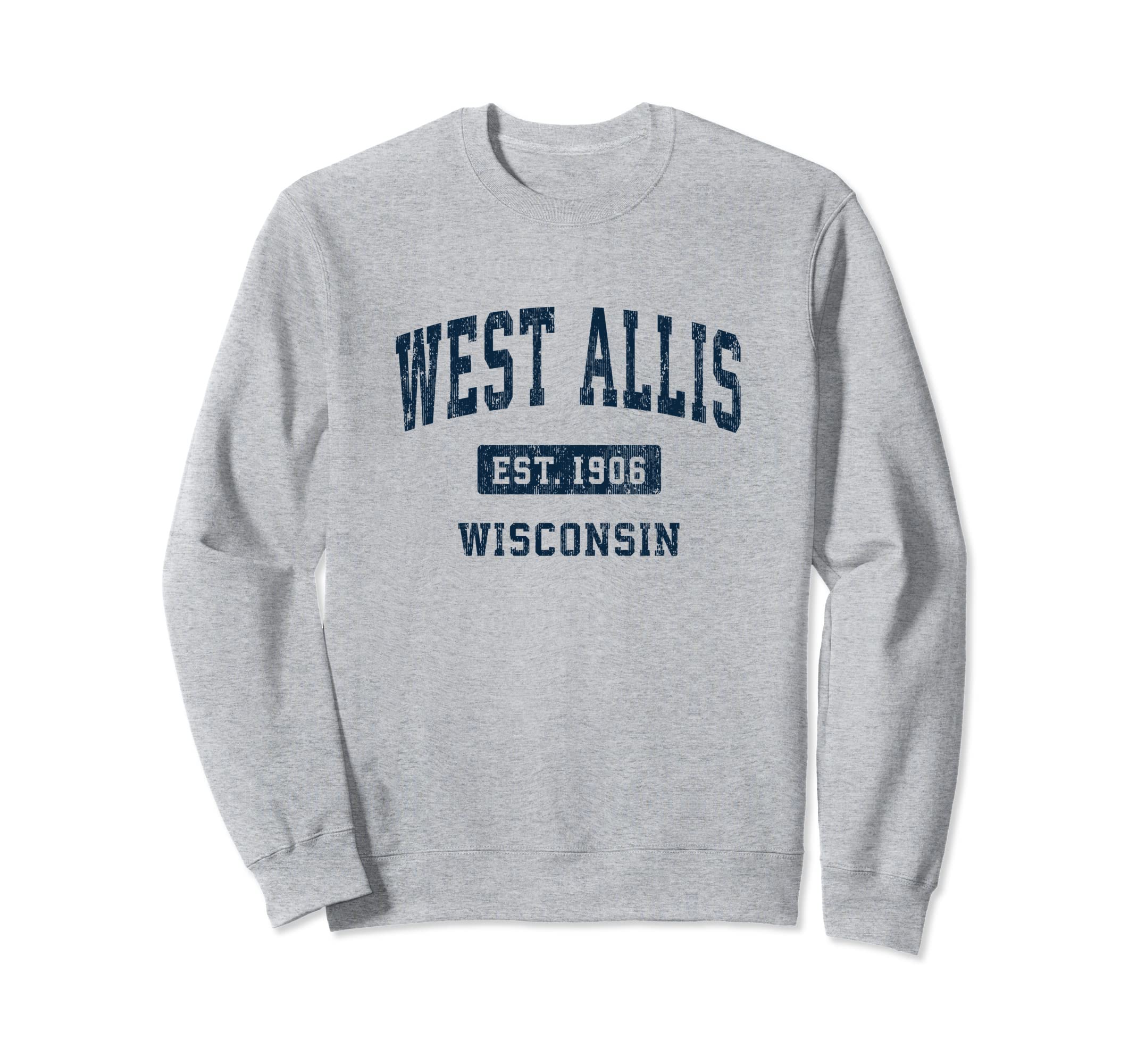 West Allis Wisconsin Wi Athletic Sweatshirt - Minimalist Print for Adults - T-Shirt, Sweatshirt, Hoodie