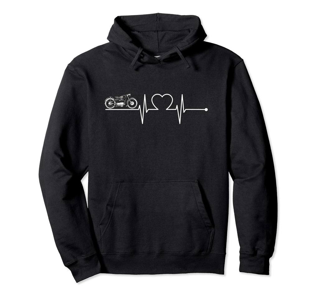 Motorcycle Heartbeat I Love My Motorcycle Hoodie - Graphic Print Men Women - T-Shirt, Sweatshirt, Hoodie