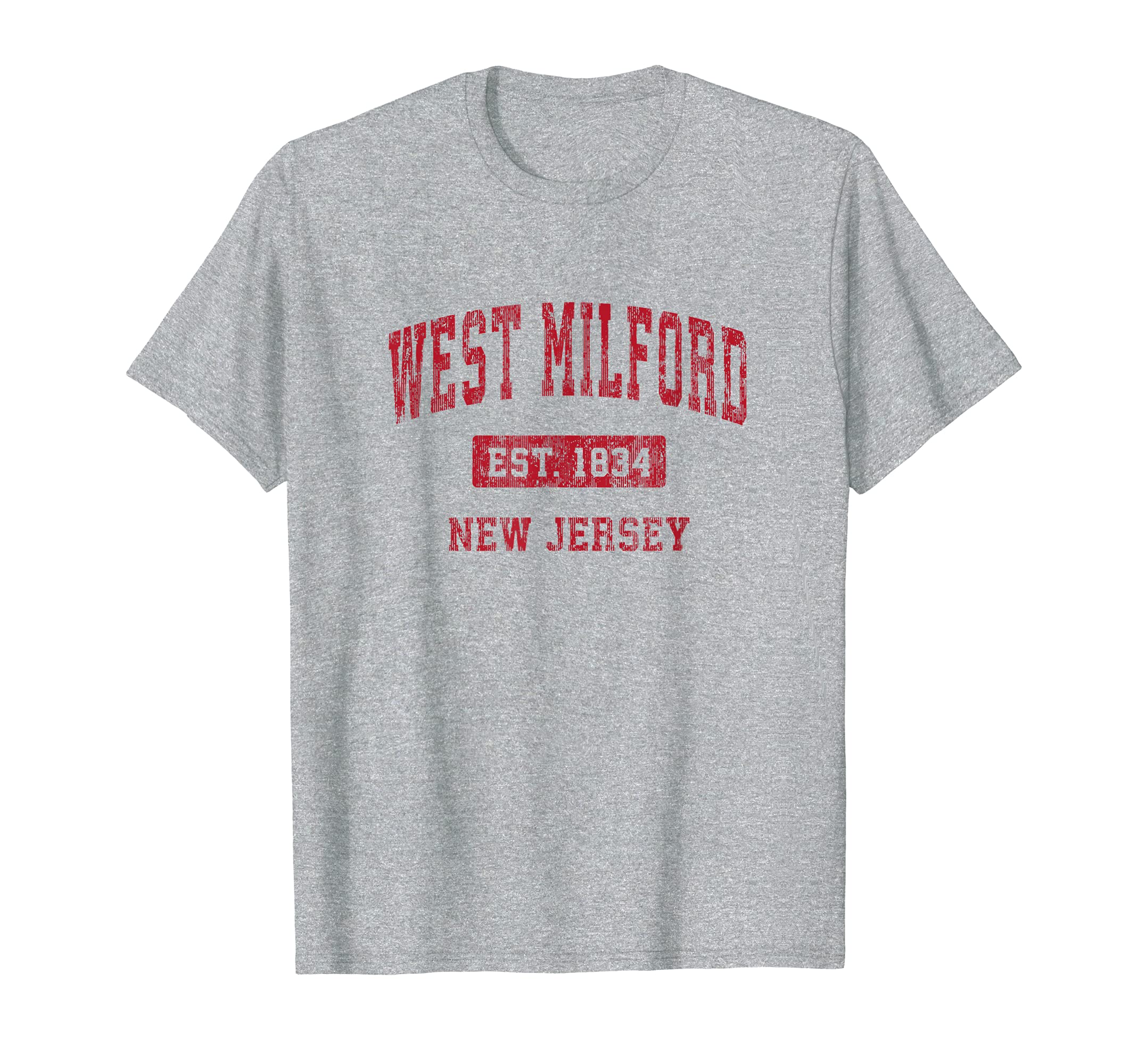 West Milford New Jersey Nj Sports Red T-Shirt - Custom Art Print for Adults - T-Shirt, Sweatshirt, Hoodie